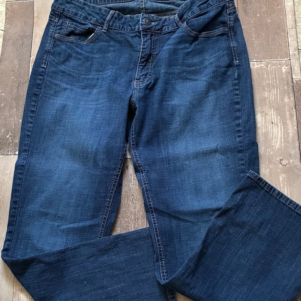 Riders by Lee Mid Rise Straight Leg Medium Wash Jeans Womens 18 Petite